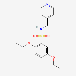 molecular formula C16H20N2O4S B4807448 2,5-diethoxy-N-(4-pyridinylmethyl)benzenesulfonamide 