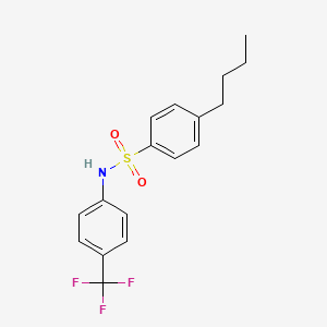 molecular formula C17H18F3NO2S B4807449 4-butyl-N-[4-(trifluoromethyl)phenyl]benzenesulfonamide 