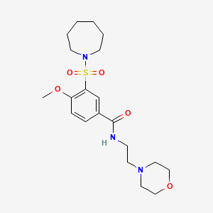 3-(1-azepanylsulfonyl)-4-methoxy-N-[2-(4-morpholinyl)ethyl]benzamide