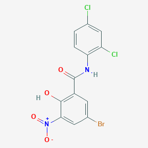 5-bromo-N-(2,4-dichlorophenyl)-2-hydroxy-3-nitrobenzamide