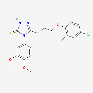 5-[3-(4-chloro-2-methylphenoxy)propyl]-4-(3,4-dimethoxyphenyl)-4H-1,2,4-triazole-3-thiol