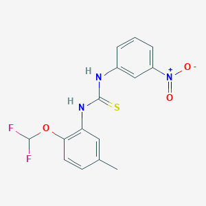 N-[2-(difluoromethoxy)-5-methylphenyl]-N'-(3-nitrophenyl)thiourea