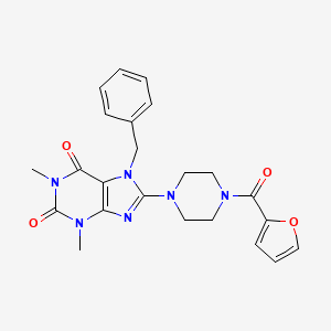 7-benzyl-8-[4-(2-furoyl)-1-piperazinyl]-1,3-dimethyl-3,7-dihydro-1H-purine-2,6-dione