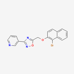 3-(5-{[(1-bromo-2-naphthyl)oxy]methyl}-1,2,4-oxadiazol-3-yl)pyridine