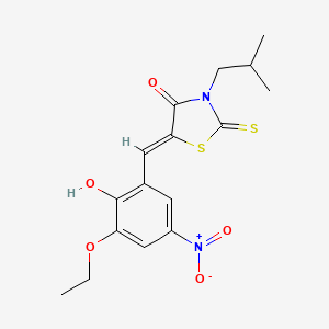 molecular formula C16H18N2O5S2 B4807553 5-(3-ethoxy-2-hydroxy-5-nitrobenzylidene)-3-isobutyl-2-thioxo-1,3-thiazolidin-4-one 