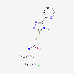 molecular formula C17H16ClN5OS B4807559 N-(5-chloro-2-methylphenyl)-2-{[4-methyl-5-(2-pyridinyl)-4H-1,2,4-triazol-3-yl]thio}acetamide 