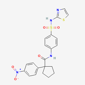 1-(4-nitrophenyl)-N-{4-[(1,3-thiazol-2-ylamino)sulfonyl]phenyl}cyclopentanecarboxamide