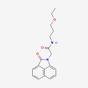 molecular formula C18H20N2O3 B4807599 N-(3-ethoxypropyl)-2-(2-oxobenzo[cd]indol-1(2H)-yl)acetamide 