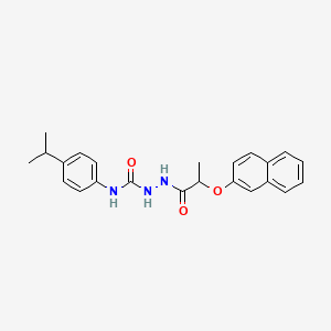 2-[2-(naphthalen-2-yloxy)propanoyl]-N-[4-(propan-2-yl)phenyl]hydrazinecarboxamide