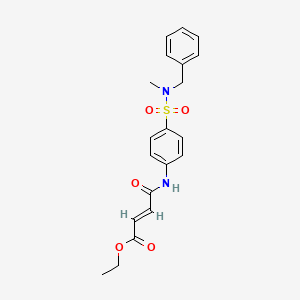 molecular formula C20H22N2O5S B4807656 ethyl 4-[(4-{[benzyl(methyl)amino]sulfonyl}phenyl)amino]-4-oxo-2-butenoate 