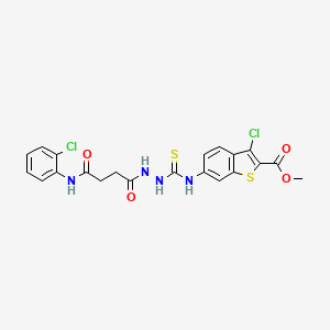 methyl 3-chloro-6-{[(2-{4-[(2-chlorophenyl)amino]-4-oxobutanoyl}hydrazino)carbonothioyl]amino}-1-benzothiophene-2-carboxylate