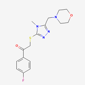 1-(4-fluorophenyl)-2-{[4-methyl-5-(4-morpholinylmethyl)-4H-1,2,4-triazol-3-yl]thio}ethanone