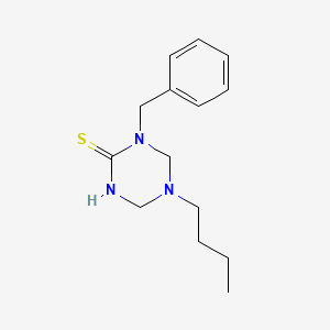 molecular formula C14H21N3S B4807683 1-benzyl-5-butyl-1,3,5-triazinane-2-thione 