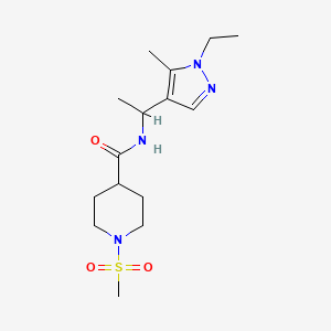 N~4~-[1-(1-ETHYL-5-METHYL-1H-PYRAZOL-4-YL)ETHYL]-1-(METHYLSULFONYL)-4-PIPERIDINECARBOXAMIDE