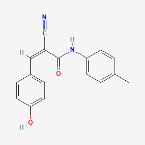 2-cyano-3-(4-hydroxyphenyl)-N-(4-methylphenyl)acrylamide