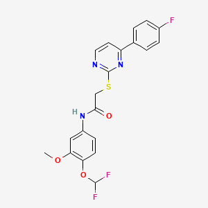 N-[4-(difluoromethoxy)-3-methoxyphenyl]-2-{[4-(4-fluorophenyl)-2-pyrimidinyl]thio}acetamide