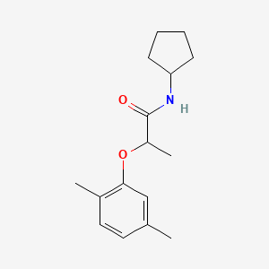 molecular formula C16H23NO2 B4807741 N-cyclopentyl-2-(2,5-dimethylphenoxy)propanamide 