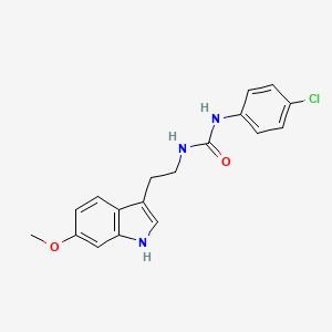 molecular formula C18H18ClN3O2 B4807745 N-(4-chlorophenyl)-N'-[2-(6-methoxy-1H-indol-3-yl)ethyl]urea 