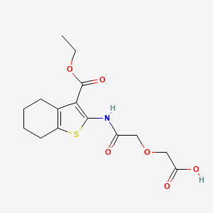 molecular formula C15H19NO6S B4807751 2-({[3-(ETHOXYCARBONYL)-4,5,6,7-TETRAHYDRO-1-BENZOTHIOPHEN-2-YL]CARBAMOYL}METHOXY)ACETIC ACID 