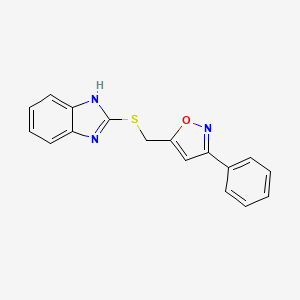 2-{[(3-phenyl-5-isoxazolyl)methyl]thio}-1H-benzimidazole