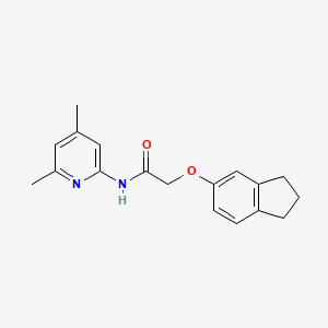 molecular formula C18H20N2O2 B4807778 2-(2,3-dihydro-1H-inden-5-yloxy)-N-(4,6-dimethyl-2-pyridinyl)acetamide 