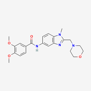 3,4-dimethoxy-N-[1-methyl-2-(4-morpholinylmethyl)-1H-benzimidazol-5-yl]benzamide