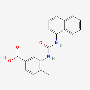 molecular formula C19H16N2O3 B4807791 4-methyl-3-{[(1-naphthylamino)carbonyl]amino}benzoic acid 