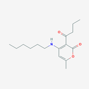 3-butyryl-4-(hexylamino)-6-methyl-2H-pyran-2-one