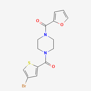 molecular formula C14H13BrN2O3S B4807817 1-[(4-bromo-2-thienyl)carbonyl]-4-(2-furoyl)piperazine 