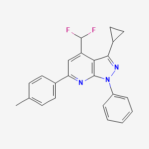 3-cyclopropyl-4-(difluoromethyl)-6-(4-methylphenyl)-1-phenyl-1H-pyrazolo[3,4-b]pyridine