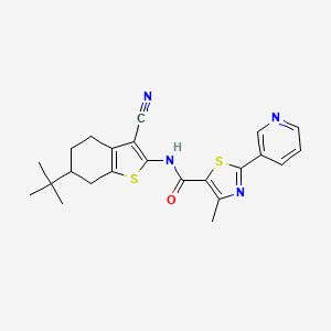 N-(6-tert-butyl-3-cyano-4,5,6,7-tetrahydro-1-benzothien-2-yl)-4-methyl-2-(3-pyridinyl)-1,3-thiazole-5-carboxamide