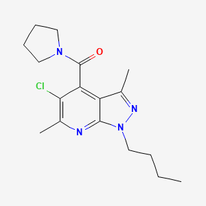 1-butyl-5-chloro-3,6-dimethyl-4-(1-pyrrolidinylcarbonyl)-1H-pyrazolo[3,4-b]pyridine