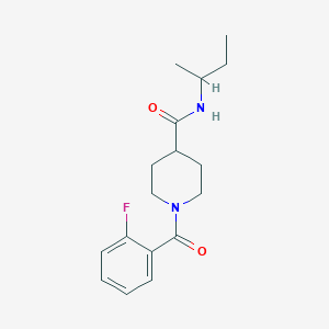 molecular formula C17H23FN2O2 B4807896 N-(BUTAN-2-YL)-1-(2-FLUOROBENZOYL)PIPERIDINE-4-CARBOXAMIDE 