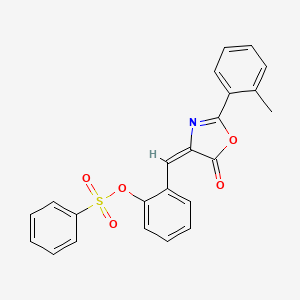 2-{[2-(2-methylphenyl)-5-oxo-1,3-oxazol-4(5H)-ylidene]methyl}phenyl benzenesulfonate