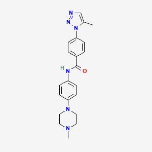 N-[4-(4-methyl-1-piperazinyl)phenyl]-4-(5-methyl-1H-1,2,3-triazol-1-yl)benzamide