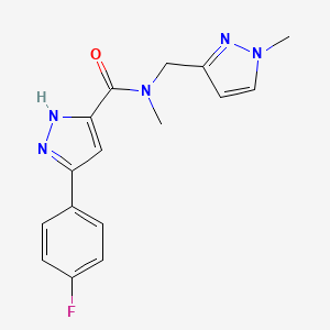 5-(4-fluorophenyl)-N-methyl-N-[(1-methyl-1H-pyrazol-3-yl)methyl]-1H-pyrazole-3-carboxamide