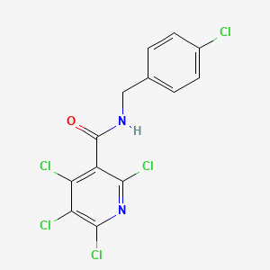 2,4,5,6-tetrachloro-N-[(4-chlorophenyl)methyl]pyridine-3-carboxamide