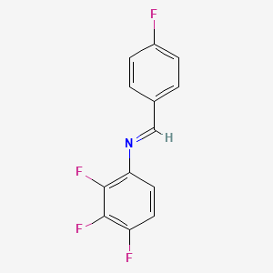 molecular formula C13H7F4N B4807951 (4-fluorobenzylidene)(2,3,4-trifluorophenyl)amine 