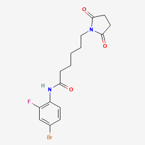 molecular formula C16H18BrFN2O3 B4807953 N-(4-bromo-2-fluorophenyl)-6-(2,5-dioxo-1-pyrrolidinyl)hexanamide 