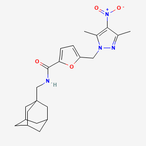 N-(1-adamantylmethyl)-5-[(3,5-dimethyl-4-nitro-1H-pyrazol-1-yl)methyl]-2-furamide