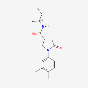 N-(sec-butyl)-1-(3,4-dimethylphenyl)-5-oxo-3-pyrrolidinecarboxamide