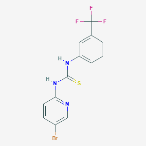 molecular formula C13H9BrF3N3S B4807981 N-(5-bromo-2-pyridinyl)-N'-[3-(trifluoromethyl)phenyl]thiourea 