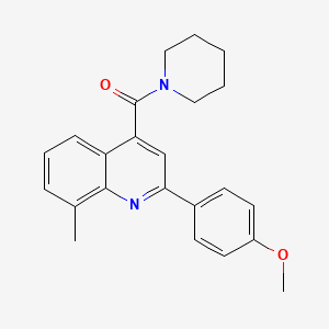 2-(4-methoxyphenyl)-8-methyl-4-(1-piperidinylcarbonyl)quinoline