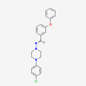 4-(4-chlorophenyl)-N-(3-phenoxybenzylidene)-1-piperazinamine