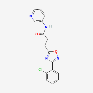 3-[3-(2-chlorophenyl)-1,2,4-oxadiazol-5-yl]-N-3-pyridinylpropanamide