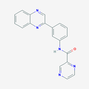 N-[3-(2-quinoxalinyl)phenyl]-2-pyrazinecarboxamide