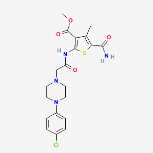 methyl 5-(aminocarbonyl)-2-({[4-(4-chlorophenyl)-1-piperazinyl]acetyl}amino)-4-methyl-3-thiophenecarboxylate