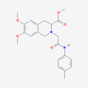 molecular formula C22H26N2O5 B4808116 methyl 6,7-dimethoxy-2-{2-[(4-methylphenyl)amino]-2-oxoethyl}-1,2,3,4-tetrahydro-3-isoquinolinecarboxylate 