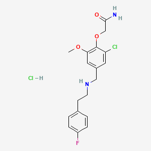 2-[2-chloro-4-({[2-(4-fluorophenyl)ethyl]amino}methyl)-6-methoxyphenoxy]acetamide hydrochloride