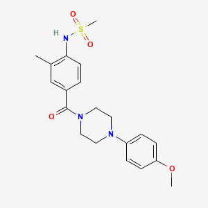 N-(4-{[4-(4-methoxyphenyl)-1-piperazinyl]carbonyl}-2-methylphenyl)methanesulfonamide